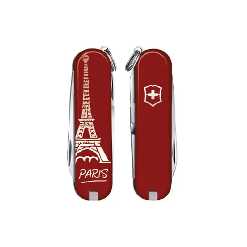 Couteau Victorinox Classic Rouge Tour Eiffel Schnäppchen