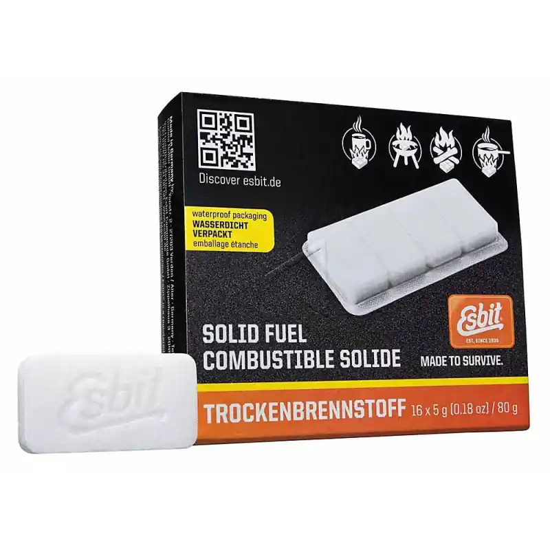Neu Combustible solide 16x 5 g Esbit