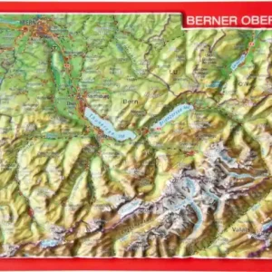 Georelief Reliefpostkarte Berner Oberland Preisreduziert