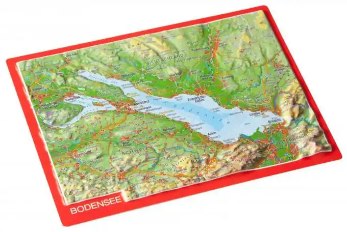 Georelief Reliefpostkarte Bodensee Schnäppchen