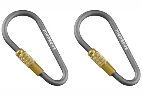 Munkees Mini Link Karabiner mit Schraubverschluss (2 Stück) Schnäppchen