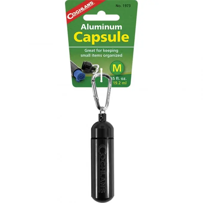 Coghlans Aluminium Kapsel mit Karabiner M Zertifiziert