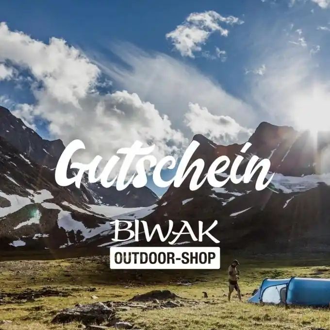 Biwak Outdoor-Shop Geschenkgutschein 100 Euro Markenprodukt