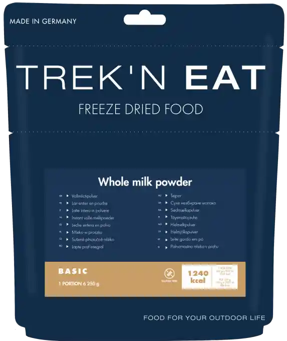 Trek‘n Eat Trek N Eat Vollmilchpulver (250g / 1240 kcal gefriergetrocknet ) Meistverkauft