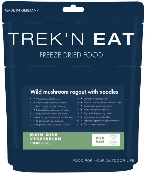 Garantierte Lieferung Trek‘n Eat Trek N Eat Waldpilzragout mit Nudeln ( 160g / 614 kcal gefriergetrocknet )