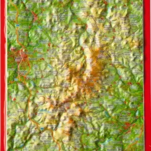 Schnäppchen Georelief Reliefpostkarte Rhön