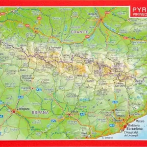 Must-Have Georelief Reliefpostkarte Pyrenäen