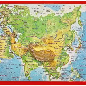 Schnäppchen Georelief Reliefpostkarte Asien