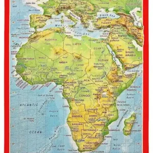 Beliebt Georelief Reliefpostkarte Afrika