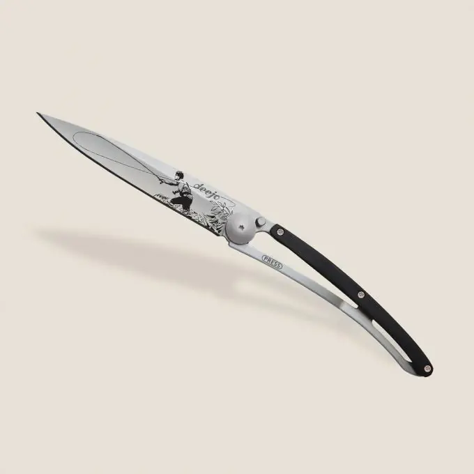 Highlight Deejo 37g Ebenholz Fliegenfischen Taschenmesser