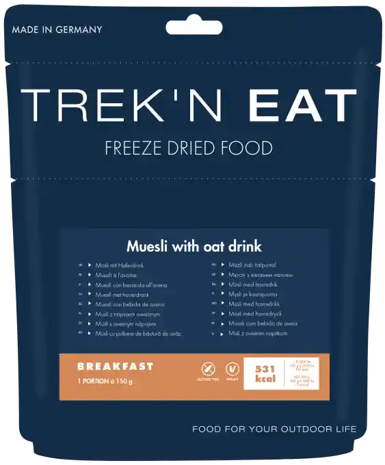 Trek‘n Eat Trek N Eat Müsli mit Haferdrink ( 150g / 531 kcal gefriergetrocknet ) Finale Aktion
