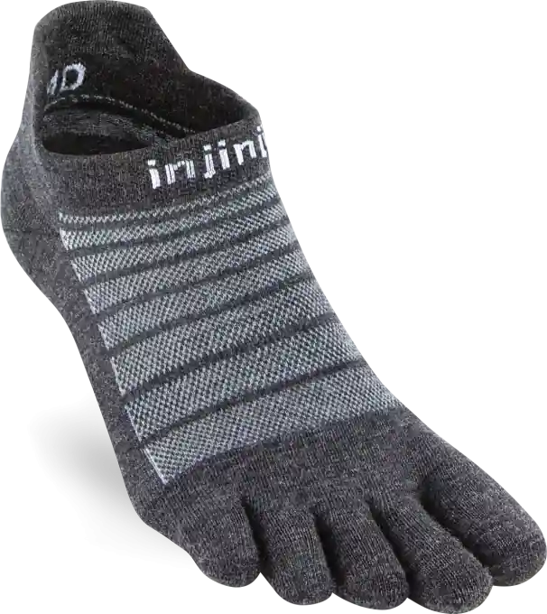 Neu injinji Unisex Run Lightweight No-Show Wool Zehensocken