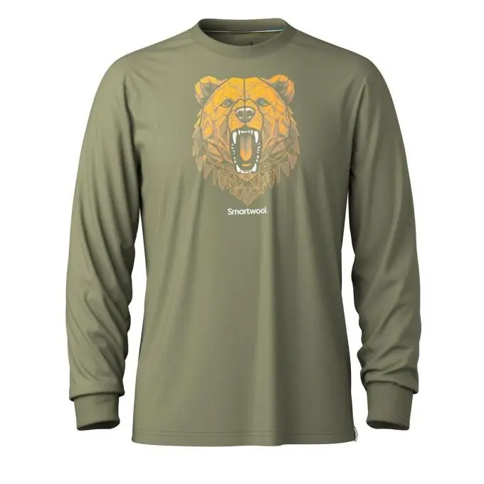 Nur Für Kurze Zeit Smartwool Unisex Merino Geometric Bear Langarmshirt