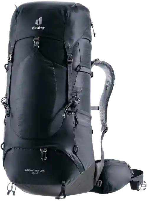 Neuheit Deuter Aircontact Lite 50 + 10 Trekkingrucksack (Volumen 50+10 Liter/ Gewicht 1,64 kg/ Rückenlänge 42-62 cm)