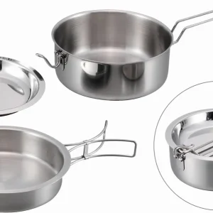Neuheit Edelstahlkochset ‘Snap-Pack‘