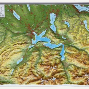 Georelief Schweiz klein ohne Rahmen Echt
