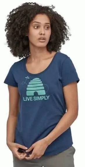 Billig W‘s Live Simply Hive Organic Scoop T-Shirt