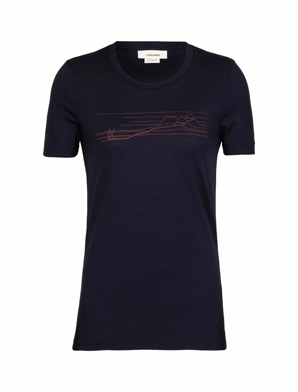 Women Tech Lite II SS Tee Ski Stripes Schnäppchen