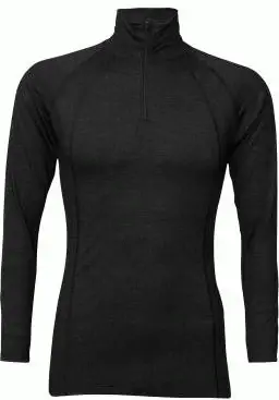 Zip Herren Langarm Merino Shirt Billig
