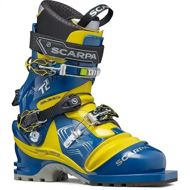 Scarpa T2 Eco Telemarkschuhe True Blue/Acid Green Herren Schnäppchen