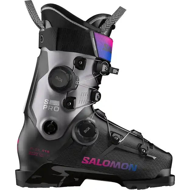 Knallerangebot Salomon S/Pro Supra Dual Boa 115 W Skischuhe Black/Hematite Met./Beetroot Purple Damen