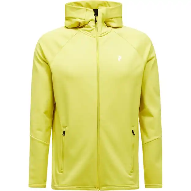 Direktkauf Peak Performance Rider Essentials Zip Hood Fleecejacke Canary Lime / Canary Lime Herren