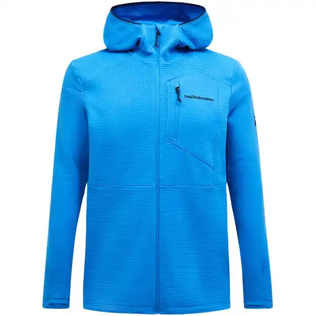 Neu Peak Performance Trail Polartec Zip Hood Fleecejacke Azure Ascent Herren