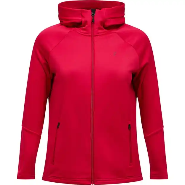 Peak Performance Rider Essentials Zip Hood Fleecejacke Tech Burgundy / Tech Burgundy Damen Aktuell