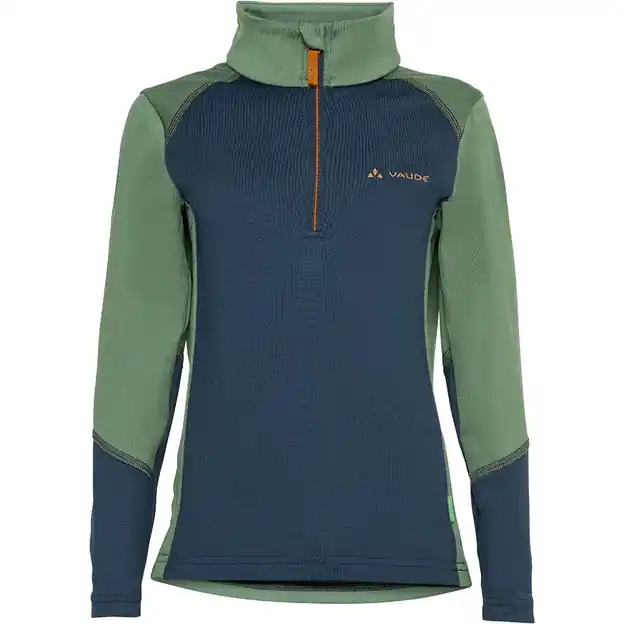 Sichere Zahlung Vaude Livigno Halfzip Langarmshirt Woodland Kinder