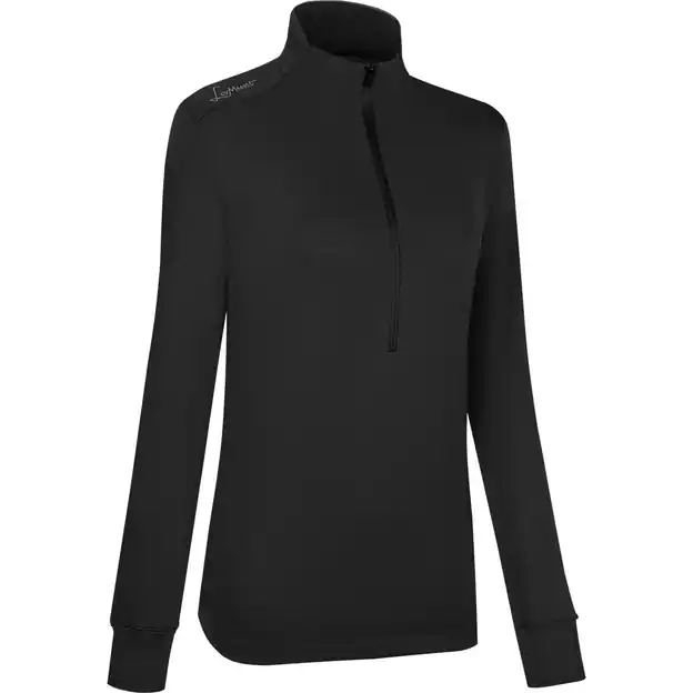 Sale LaMunt Nora Zip Langarmshirt Black Damen