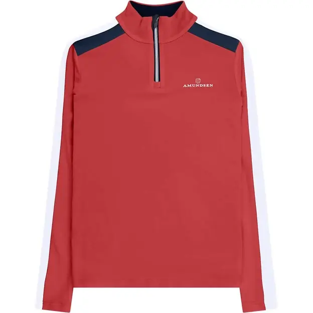 Preisknaller Amundsen 5Mila Half Zip Langarmshirt Weathered Red / Stripe Damen