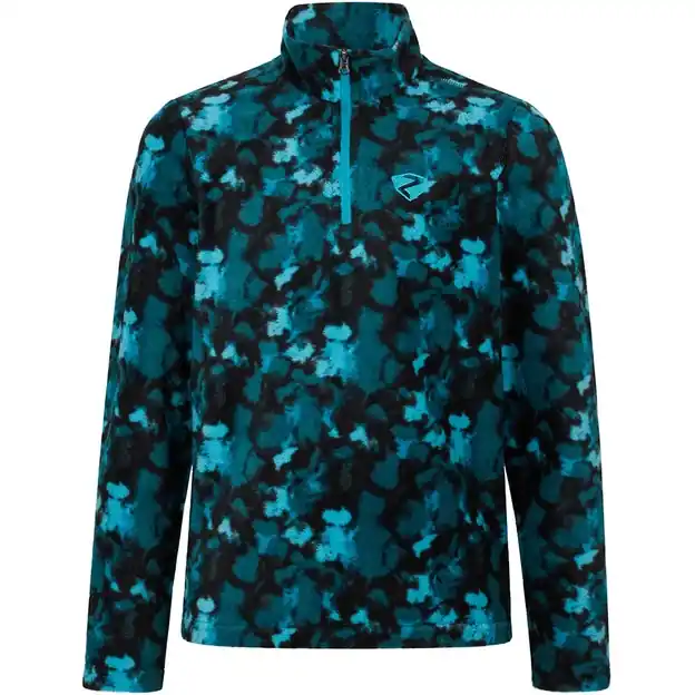 Echt Ziener Jonki Langarmshirt Swamplant Turquoise Ocean Kinder