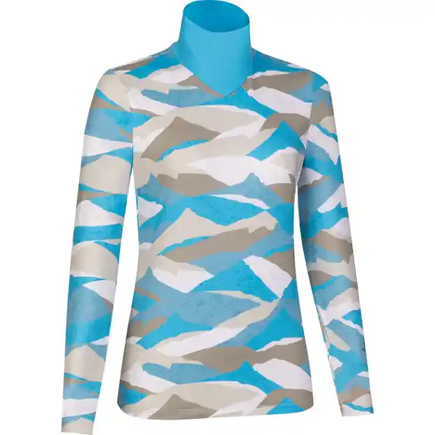 LaMunt Ivana Tech Arty Langarmshirt Lapis Blue / Desert Taupe Damen Neue Ware