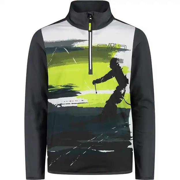 Neue Kollektion CMP Boys Softech Sweat Skishirt Titanio Kinder