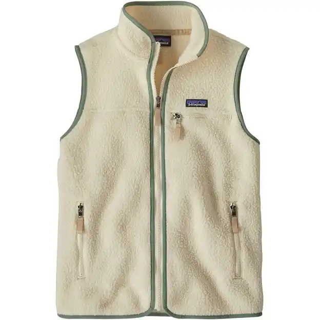 Begrenztes Angebot Patagonia Retro Pile Weste Natural W / Ellwood Green Damen