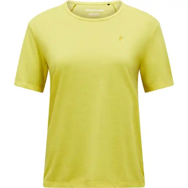 Peak Performance Wool Blend T-Shirt Canary Lime Damen Echt