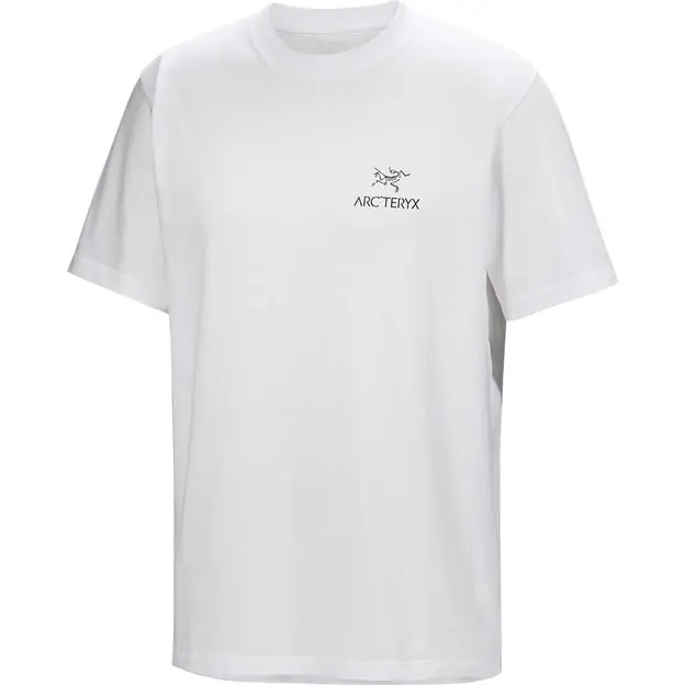 Arcteryx Kragg SL Cotton Bird Word T-Shirt White Light / Black Herren Sichere Zahlung