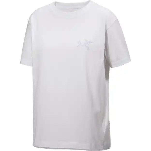 Wochenendangebot Arcteryx Kragg Cotton Little Bird Crew T-Shirt White Light / White Damen