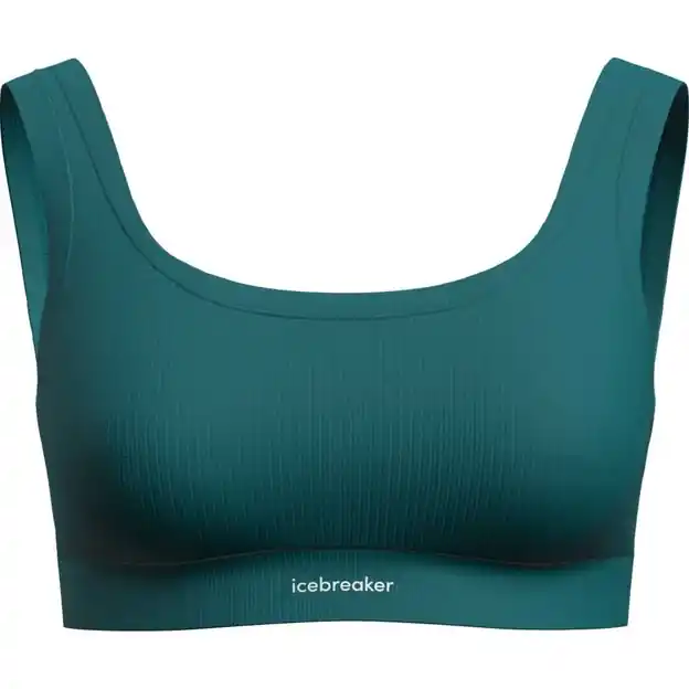 Icebreaker Lotus Sport-BH Tidal Teal Damen Schneller Versand