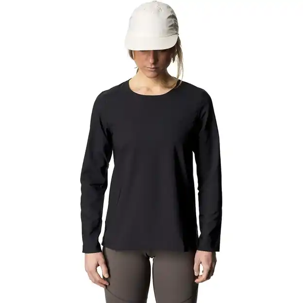 Beliebt Houdini Cover Crew Langarmshirt True Black Damen