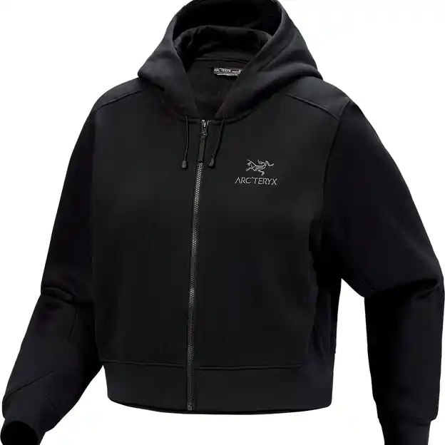 Jetzt Kaufen Arcteryx Emblem Full Zip Crop Hoody Fleecejacke Black Damen