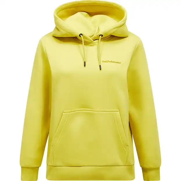 Preiswert Peak Performance Original Small Logo Hoodie Canary Lime Damen