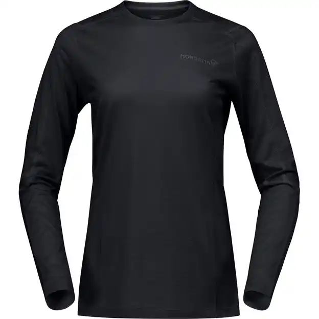 Neu Im Sortiment Norrøna Falketind EqualiserUll Langarmshirt Caviar Black Damen