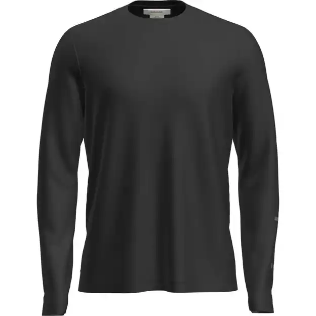 Neu Icebreaker Tech Lite Tee IB Vertical Langarmshirt Black Herren