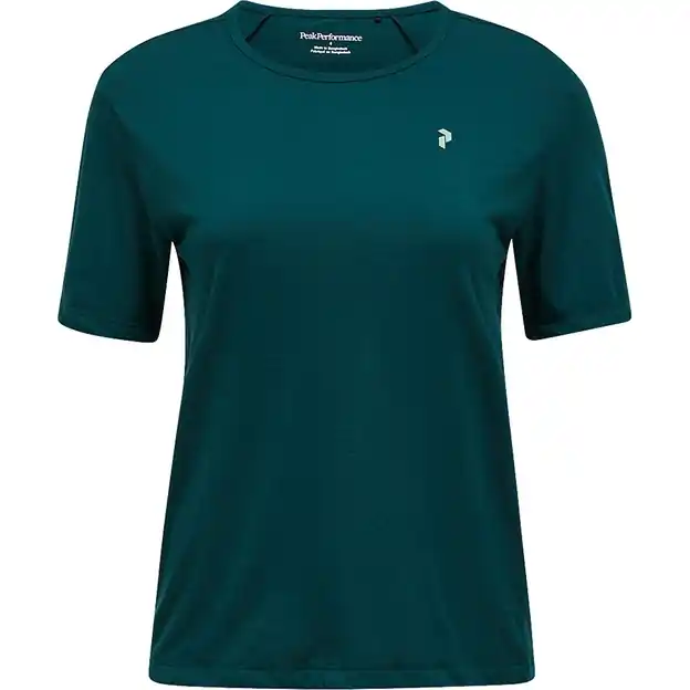 Neuheit Peak Performance Wool Blend T-Shirt Ponderosa Pine Damen