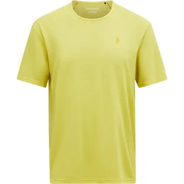 Peak Performance Wool Blend T-Shirt Canary Lime Herren Schnäppchen
