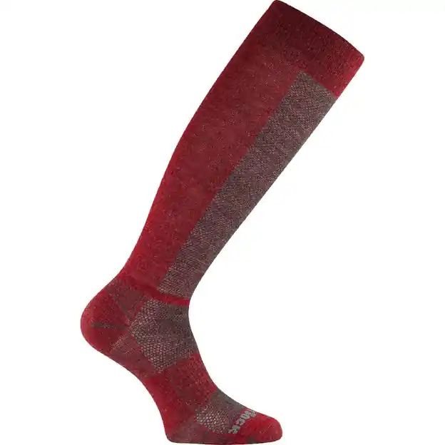 Solange Der Vorrat Reicht Wrightsock Merino Coolmesh II OTC Skisocken Grey / Fire - Red
