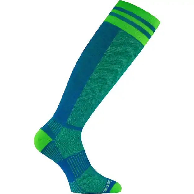 Wrightsock Coolmesh II OTC Skisocken Blue / Green Heißes Angebot