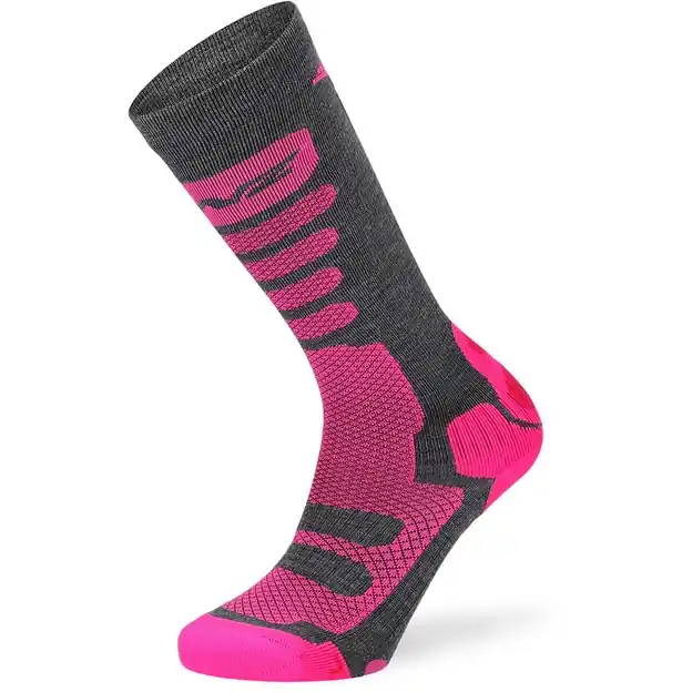 Lenz Free Tour 1.0 Skisocken Grau / Pink Günstig