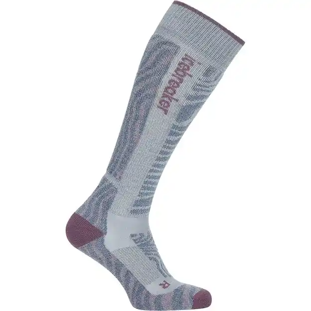Solange Der Vorrat Reicht Icebreaker Medium OTC Mountain Contour Skisocken Zinc Blue / Grey Plum / Dawn Damen